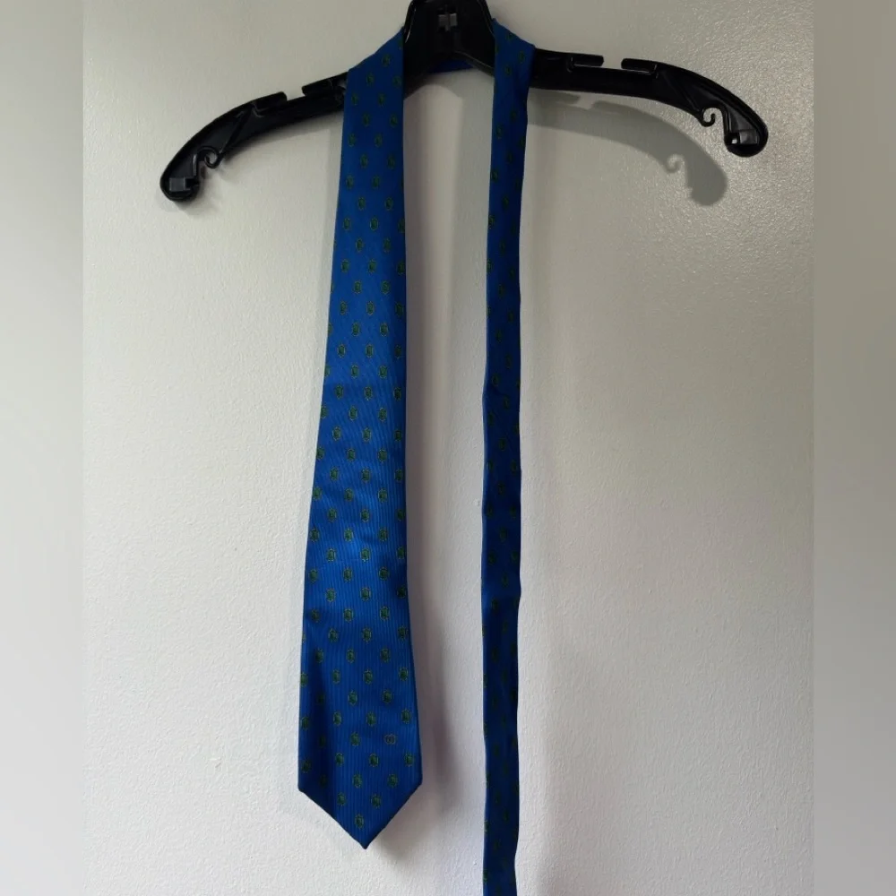 Gucci Necktie Tie 100% Silk Blue and Green Patterned Men’s
